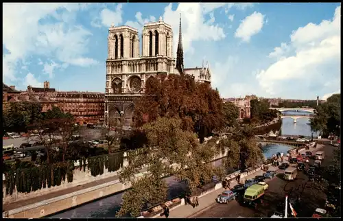 CPA Paris Kathedrale Notre-Dame - Seine 1971