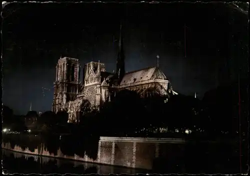 CPA Paris Kathedrale Notre-Dame la Nuit - bei Nacht 1964