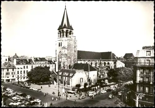 CPA Paris Eglise Saint-Germain des Pres - Straßenpartie 1958
