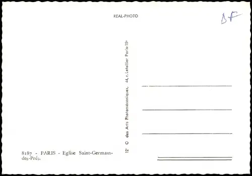 CPA Paris Eglise Saint-Germain des Pres - Straßenpartie 1958