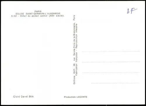 CPA Paris Eglise Kirche Saint-Germain-l'Auxerrois 1962