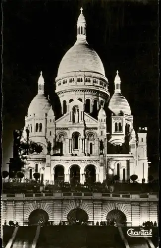 CPA Paris Le Sacre Couer, illumine - beleuchtet 1954