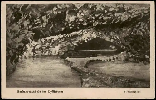 Rottleben (Thüringen) Barbarossahöhle im Kyffhäuser Neptunsgrotte 1927