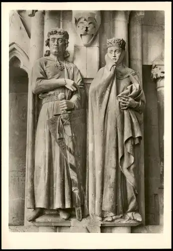Ansichtskarte Naumburg (Saale) Dom - Statuen 1940