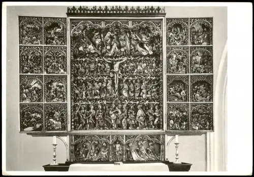 Postcard Odense (Dänemark) Altar - Dom 1957