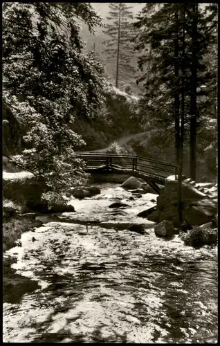 Ansichtskarte Oker-Goslar Inselbrücke 1968