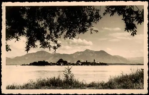 Insel Mainau-Konstanz Blick vom Ufer auf die Insel 1937 Privatfoto