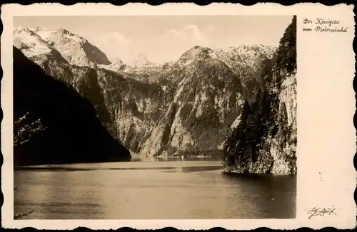 Schönau am Königssee Malerwinkel am Königssee - Fotokarte 1937