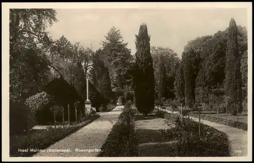 Ansichtskarte Insel Mainau-Konstanz Rosengarten 1930
