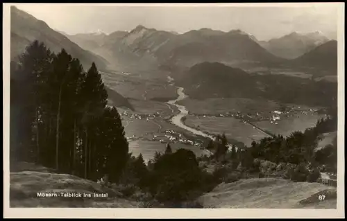 Ansichtskarte Mösern Talblick ins Inntal 1932