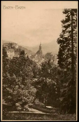 Ansichtskarte Baden-Baden Stadtblick 1928