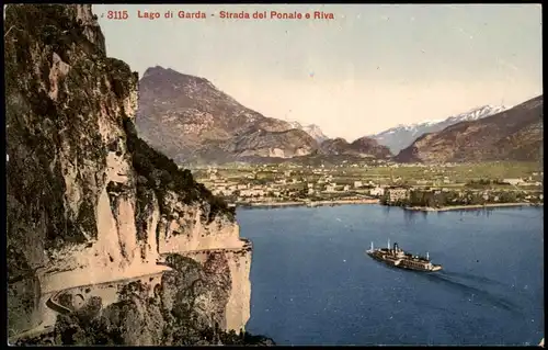 Cartoline Riva del Garda Strada del Ponale e Riva 1914