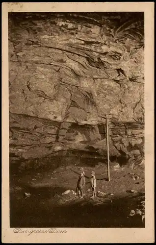 Ansichtskarte Uftrungen-Südharz Gipshöhle Heimkehle - großer Dom 1928