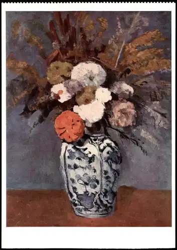 Herbstblumen Fleurs d'automne PAUL CEZANNE  Künstlerkarte: Kunstwerke 1978