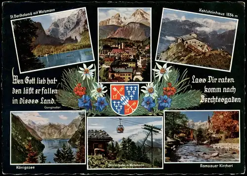 .Bayern Mehrbildkarte Sehenswürdigkeiten Bayern (Allgemein) 1970