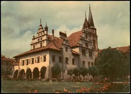 Postcard Leutschau Levoča (Löcse) Rathaus Radnica Town Hall 1965