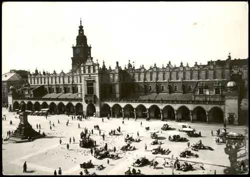 Postcard Krakau Kraków Hauptmarkt Rynek Główny 1966