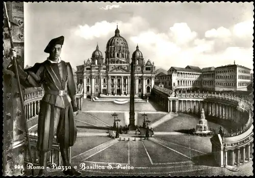 Cartoline Rom Roma Piazza e Basilica S. Pietro 1960