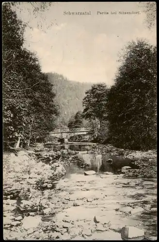 Ansichtskarte Sitzendorf Schwarzatal - Brücke 1916