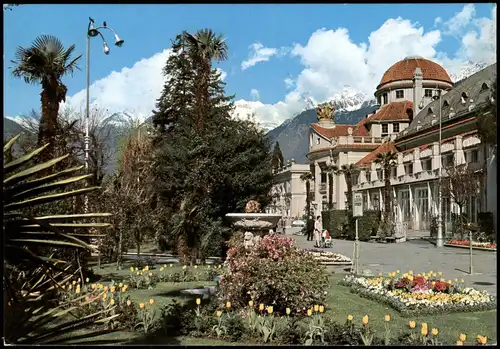 Cartoline Meran Merano Partie am Kurhaus 1969