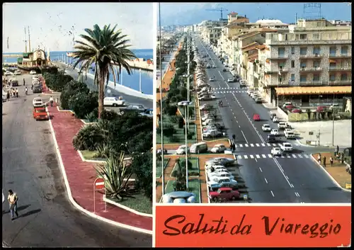 Cartoline Viareggio Mehrbildkarte Saluti da Viareggio 1969