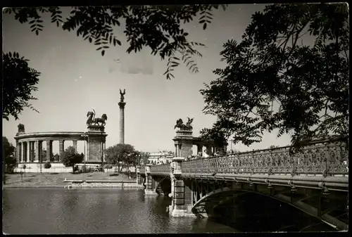 Postcard Budapest Városligeti tó Stadtwald Teich Town-park Pond 1970