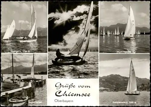Ansichtskarte Chiemsee Chiemsee (See) Mehrbildkarte Oberbayern 1965