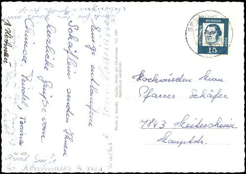 Ansichtskarte Chiemsee Chiemsee (See) Mehrbildkarte Oberbayern 1965
