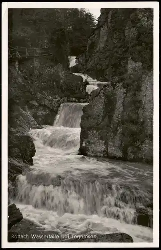 Tegernsee (Stadt) Rottach Wasserfälle bei Tegernsee, Waterfall River Falls 1950