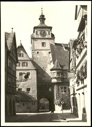 Rothenburg ob der Tauber Weißer Turm - Geschäft Farben Schopf 1954