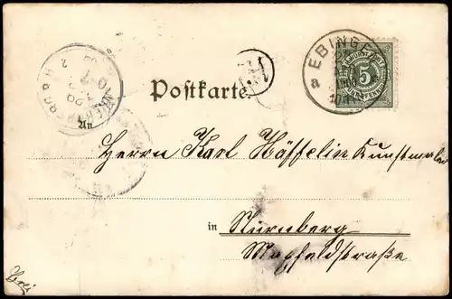 Ansichtskarte Litho AK Ebingen-Albstadt Post, Turnhalle, Straße, Totale 1900