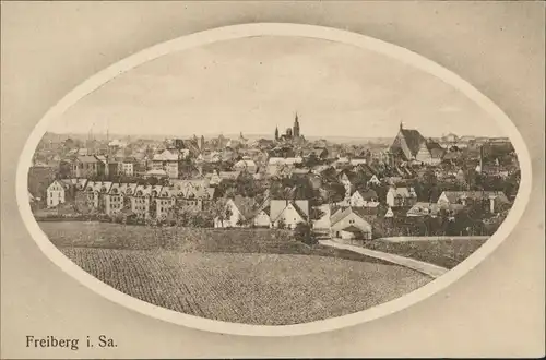 Ansichtskarte Freiberg (Sachsen) Partie an der Stadt 1911