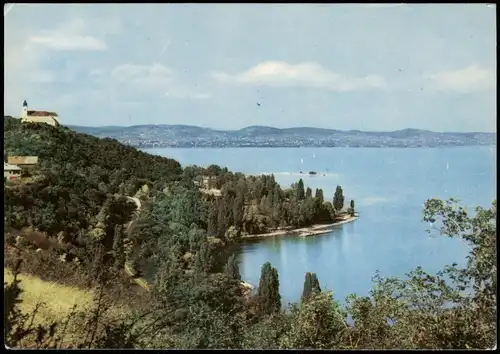 Postcard Tihany Panorama-Ansicht 1968