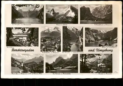 Ansichtskarte Berchtesgaden Mehrbildkarte mit Umland-Ansichten 1960