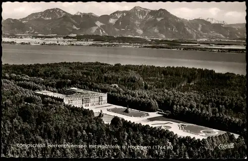 Ansichtskarte Chiemsee Herrenchiemsee Herreninsel mit Schloss 1958/1957