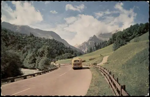 Ansichtskarte Berchtesgaden Bus Im Wimbachtal Berchtesgadener Land 1960