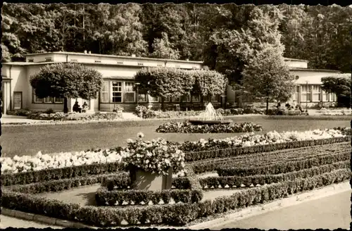 Ansichtskarte Bad Elster Partie am Badecafé zu DDR-Zeiten 1970