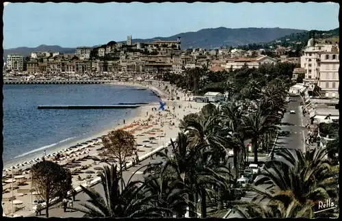 CPA Cannes Panorama-Ansicht mit Strand, La Plage 1965