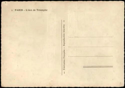 CPA Paris Pariser Triumphbogen Arc de Triomphe de l’Étoile 1950