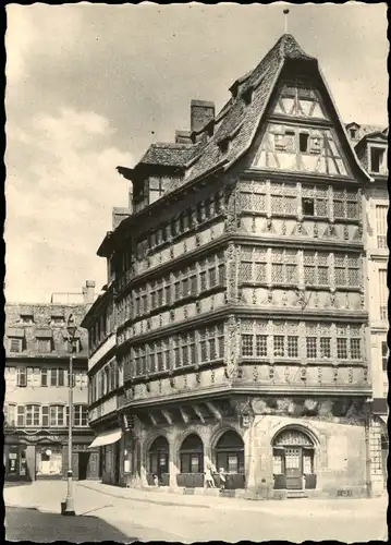 CPA Straßburg Strasbourg Straßen Partie am Haus Kammerzell 1950