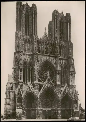 CPA Reims Reims La Cathédrale Notre-Dame Façade Occidentale 1960