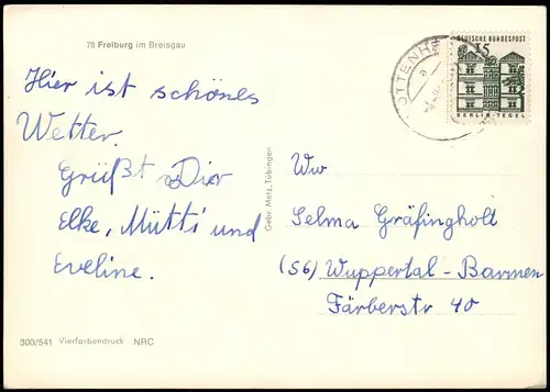 Freiburg im Breisgau Mehrbildkarte mit Ortsansichten, Ort im Breisgau 1965