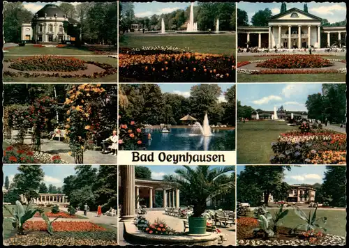 Ansichtskarte Bad Oeynhausen Mehrbildkarte mit 9 Foto-Ansichten 1963