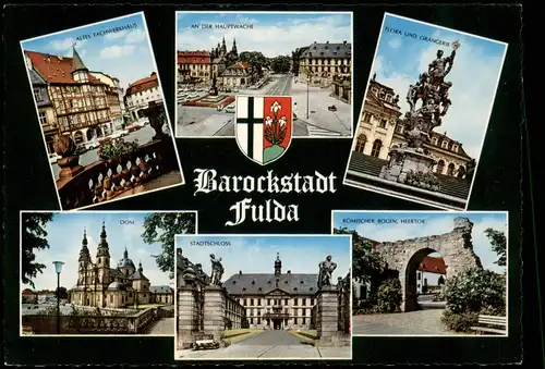 Ansichtskarte Fulda Mehrbildkarte der Barockstadt Stadtteilansichten 1970