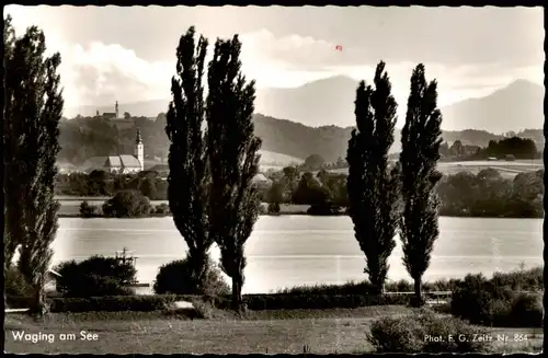 Ansichtskarte Waging am See Panorama Ansicht 1957