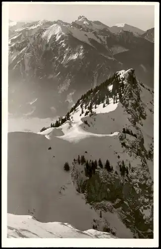 Marquartstein Blick aufs Hochgernhaus, Kampenwand und Wendelstein 1950