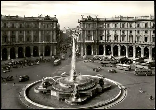 Cartoline Rom Roma Piazza Esedra 1963