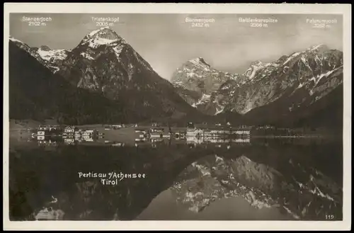 Pertisau-Eben am Achensee Panorama-Ansicht, See- u. Berg-Panorama 1930