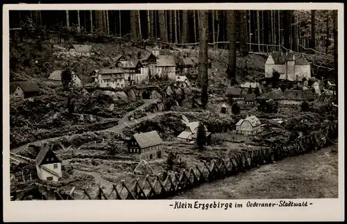 Oederan Klein Erzgebirge im Oederaner-Stadtwald Miniaturpark 1937