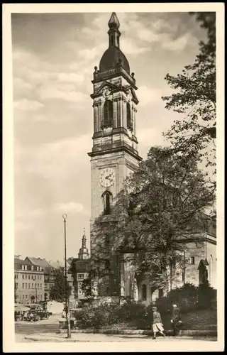 Ansichtskarte Eisenach Strassen Partie an der Kirche DDR AK 1958/1956